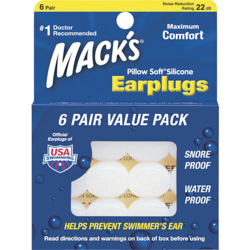 METEX Earplugs 6 Pairs White MKEPG-WH1 1 Box