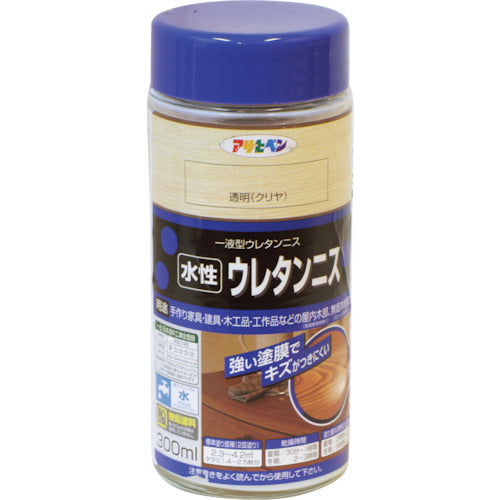 アサヒペン　水性ウレタンニス　３００ＭＬ　透明（クリヤ）　447579　1個