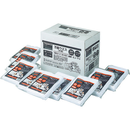 TRUSCO Multi-Purpose Cloth, Towel Type, 240 Sheets, GJ-TU, 1 Box