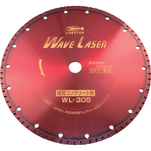 エビ　ダイヤモンドカッター　ウェーブレーザー（乾式）　３０４ｍｍ穴径２５．４ｍｍ　WL305254　1 枚