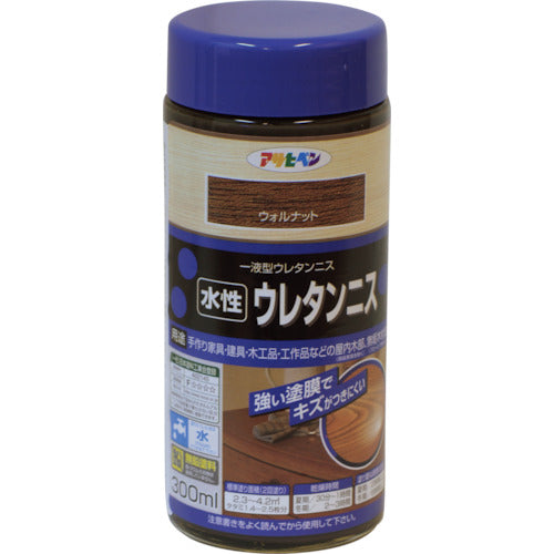 アサヒペン　水性ウレタンニス　３００ＭＬ　ウォルナット　447623　1個