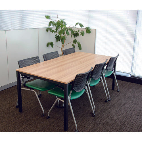 ＴＲＵＳＣＯ　ミーティングテーブル　Ｗ１８００ｘＤ９００　ナチュラル天板Ｘ黒脚　MT1890NA-BK　1台