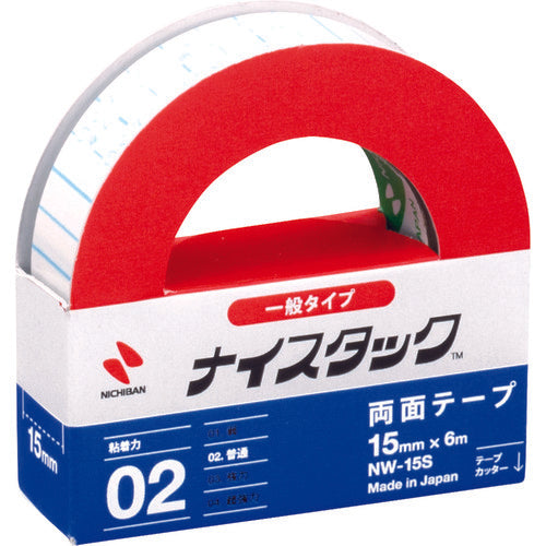 Nichiban Double-Sided Tape Nicetack NW-15S 15mm x 6m NW-15S 10 Rolls