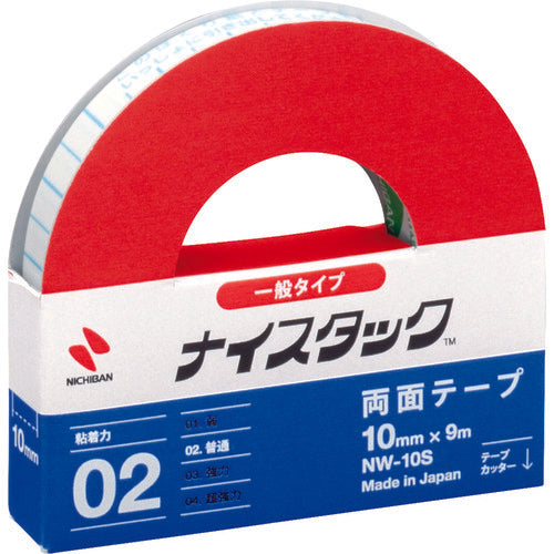 Nichiban Double-Sided Tape Nicetack NW-10S 10mm x 9m NW-10S 1 Roll