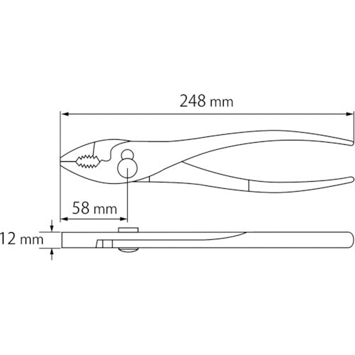 エビ　強力型プライヤー　２５０ｍｍ　P250　1丁