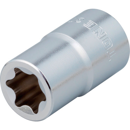 ＴＯＮＥ　Ｅ型トルクスソケット　呼びＮＯ．Ｅ８　差込角９．５ｍｍ　3TX-E08　1個
