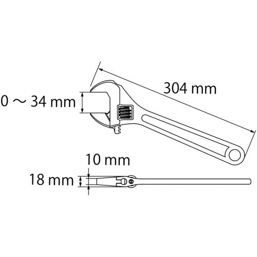 EBI Monkey Wrench (Strong Type) 300mm M300 1pc