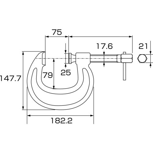 EBI Heavy Duty C-Type Mantis Clamp 75mm C75 1 Piece