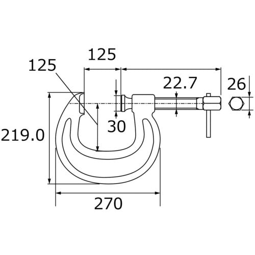 EBI Heavy Duty C-Type Mantis Clamp 125mm C125 1 Piece