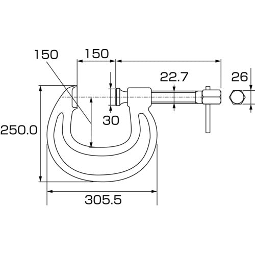 EBI Heavy Duty C-Type Mantis Clamp 150mm C150 1 Piece