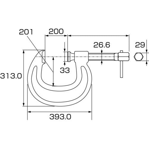 EBI Heavy Duty C-Type Mantis Clamp 200mm C200 1 Piece