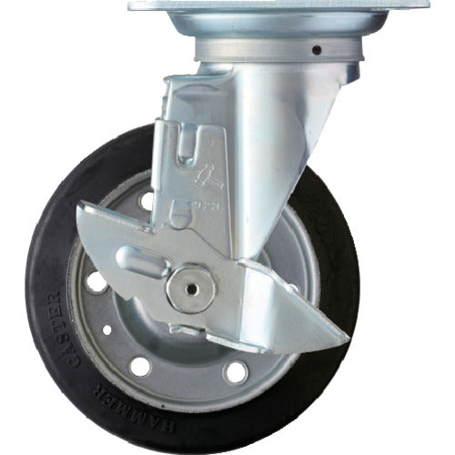 망치 선회식 고무 바퀴 150mm 스토퍼 부착 419S-R150 1개