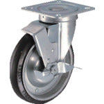 Hammer Swivel Rubber Wheel (Roller Bearing) 200mm with Stopper 419S-RB200 1pc