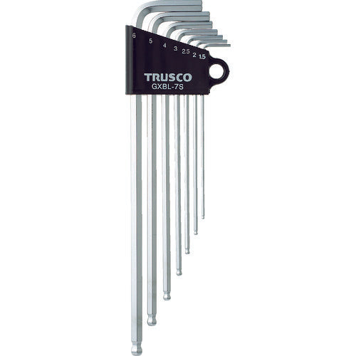 TRUSCO Long Ball Point Hexagonal Bar Set 7 Pieces GXBL-7S 1 S