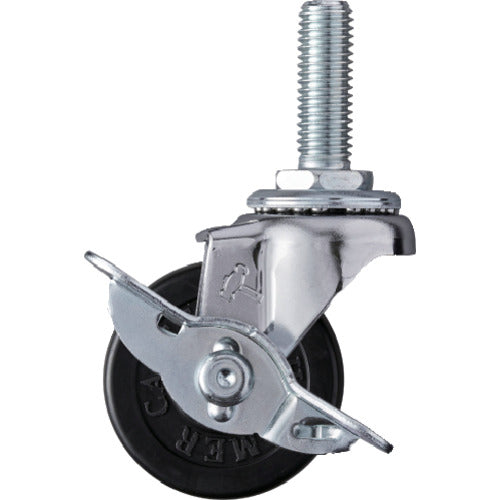Hammer Screw-in Swivel Rubber Wheel 50mm with Stopper 415EA-R50 1pc