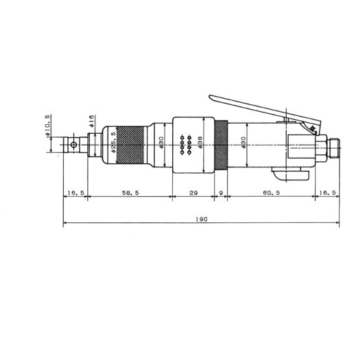 ＶＥＳＳＥＬ　エアードライバー減速式　ＧＴＨ４Ｒ　全長１９０ｍｍ　GT-H4R　1 台