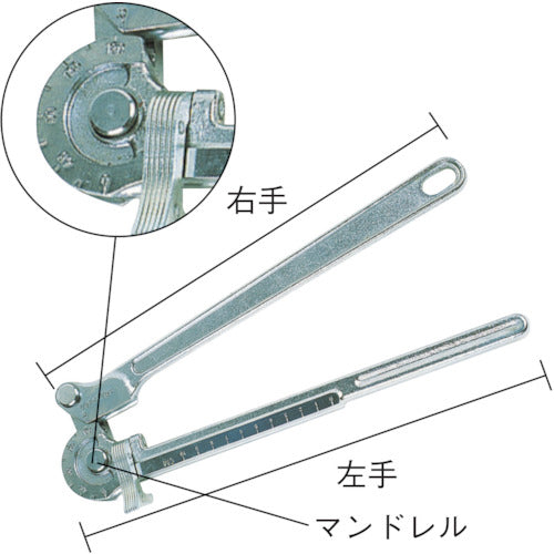 ＴＲＵＳＣＯ　チューブベンダー　８ｍｍ　なましステンレス用　GFB-S8M　1 丁