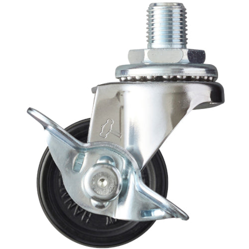 ハンマー　ねじ込み旋回式ゴム車輪　４０ｍｍ　ＵＮＦ１／２　ストッパー付　415A-10R40　1個