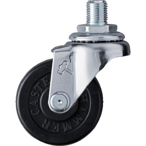 Hammer Screw-in Swivel Rubber Wheel 50mm UNF1/2 420A-10R50 1pc