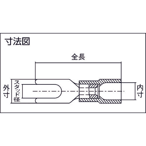 ＴＲＵＳＣＯ　環境配慮型絶縁被覆付圧着端子先開形φ３．７長さ２０．５　（２５個入）　T-TMEX1.25Y-3.5　1 PK