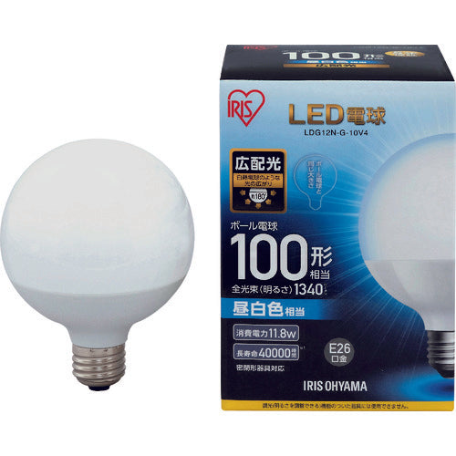 ＩＲＩＳ　ＬＥＤ電球　ボール電球タイプ　１００形相当　昼白色　１３４０ｌｍ　LDG12N-G-10V4　1個