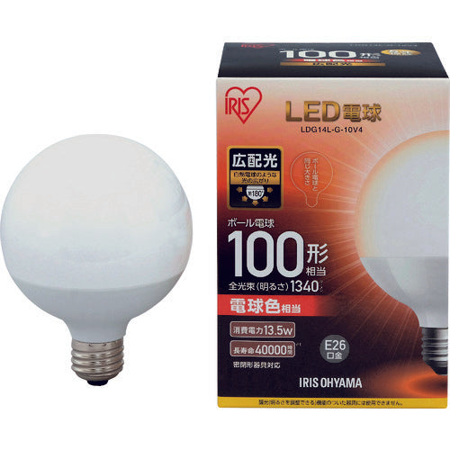 ＩＲＩＳ　ＬＥＤ電球　ボール電球タイプ　１００形相当　電球色　１３４０ｌｍ　LDG14L-G-10V4　1個