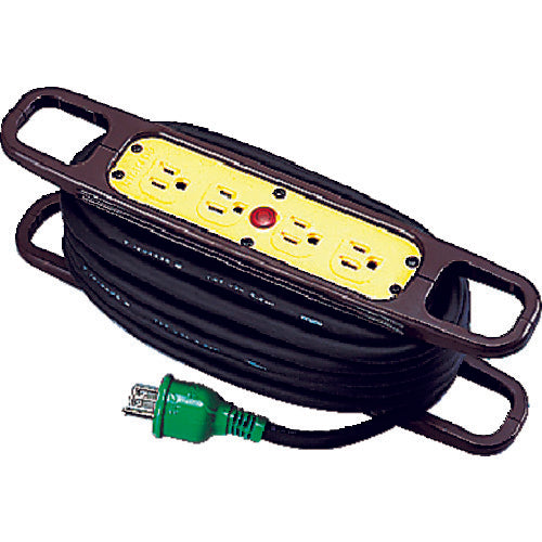 NICHIDO 핸드 릴 100V 3심×10m 블랙 어스 부착 HR-E104-B 1대