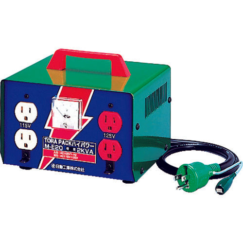 NICHIDO step-up transformer, standard type (continuous rating), 2KVA, 3-core type, earthed, M-E20, 1 unit