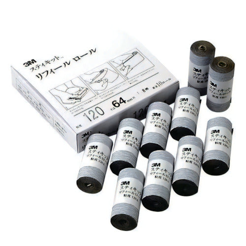 3M Stickit Refill Roll #120 64mm x 1.7m REF 120A 64 10ROL