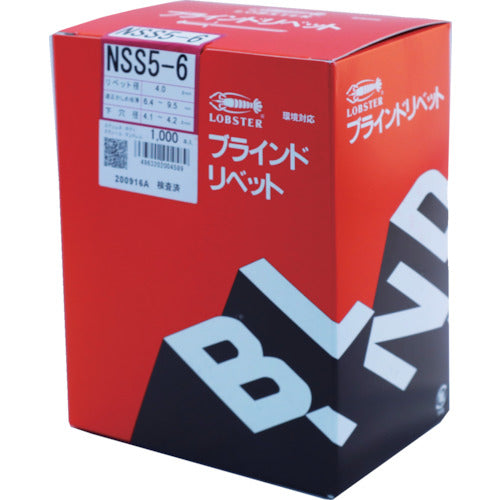 エビ　ブラインドリベット（ステンレス／スティール製）　５−５（１０００本入）　箱入　NSS55　1箱