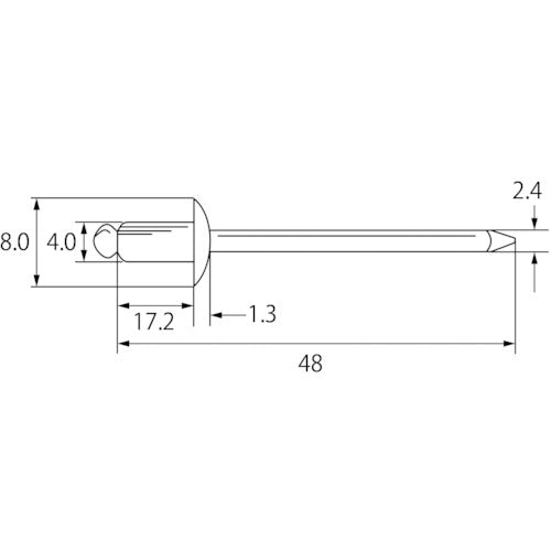 새우 블라인드 리벳(스틸/스틸제) 5-8(1000개입) 상자입 NS58 1상자