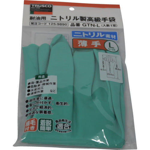 TRUSCO Thin Gloves, Size L, GTN-L, 1 pair