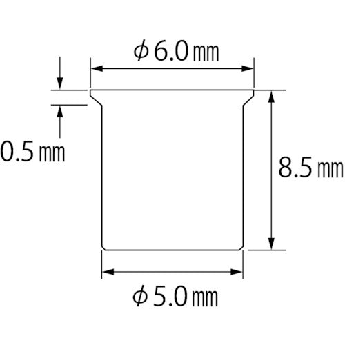 エビ　ブラインドナット“エビナット”（薄頭・スティール製）　板厚２．０　Ｍ３×０．５（１０００個入）　NSK3M　1箱