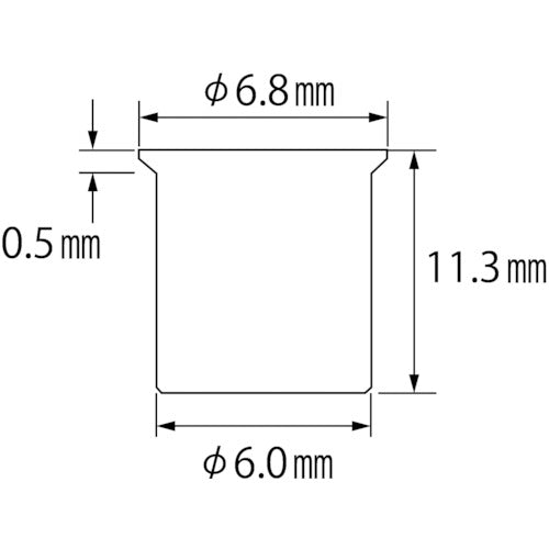 エビ　ブラインドナット“エビナット”（薄頭・スティール製）　板厚２．０　Ｍ４×０．７（１０００個入）　NSK4M　1箱