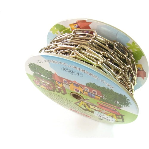 ニッサチェイン　鉄カラーリンクＣ　１５ｍ巻　金　R-IL30E-GD　1巻