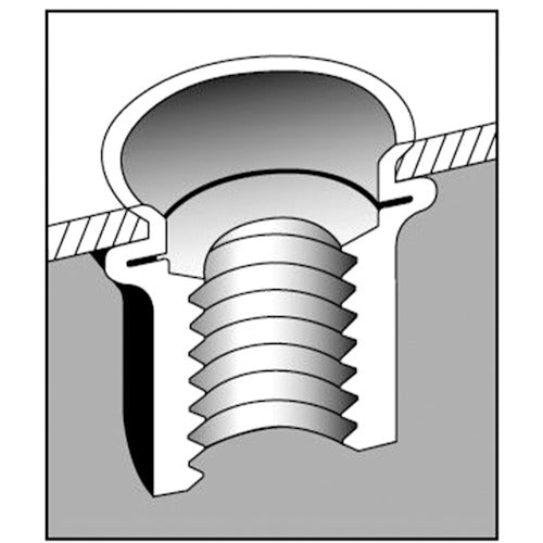 새우 블라인드 너트 “새우 너트”(박두·알루미늄제) 판 두께 3.2 M5×0.8(1000개입) NAK5M 1상자