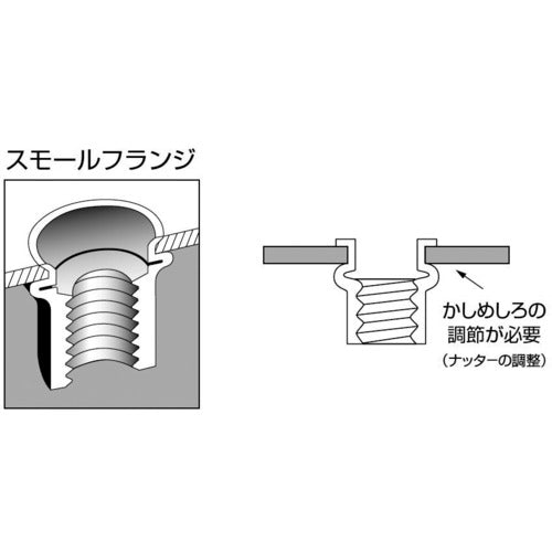 エビ　ブラインドナット“エビナット”（薄頭・スティール製）　板厚３．２　Ｍ６×１．０（１０００個入）　NSK6M　1箱