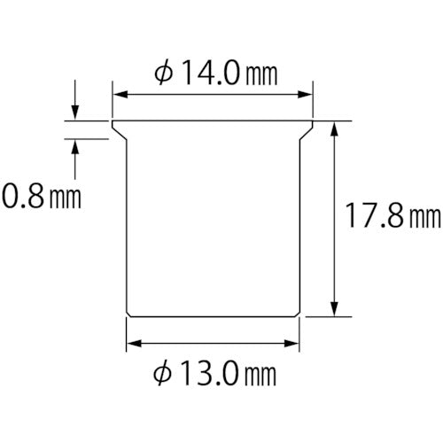 エビ　ブラインドナット“エビナット”（薄頭・スティール製）　板厚４．０　Ｍ１０×１．５（５００個入）　NSK10M　1箱