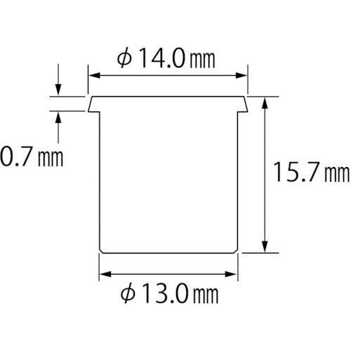 エビ　ブラインドナット“エビナット”（薄頭・ステンレス製）　板厚２．０　Ｍ１０×１．５（１００個入）　NTK10M　1箱