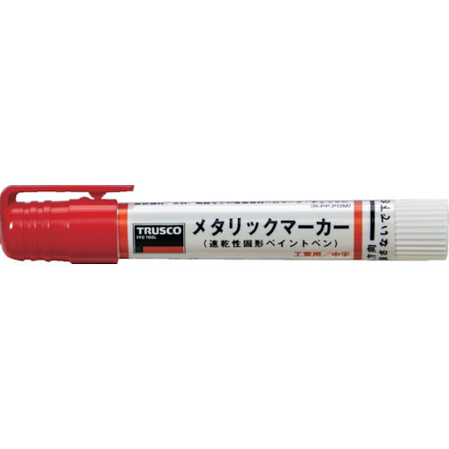 TRUSCO Industrial Metallic Marker Medium Point Red MUL-M 1 pc