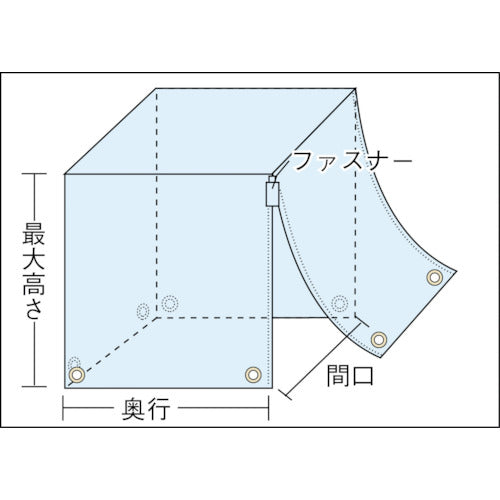 ＴＲＵＳＣＯ　パレットカバー　１１００Ｘ１１００ＸＨ１３００　ブルー　P-11A　1枚