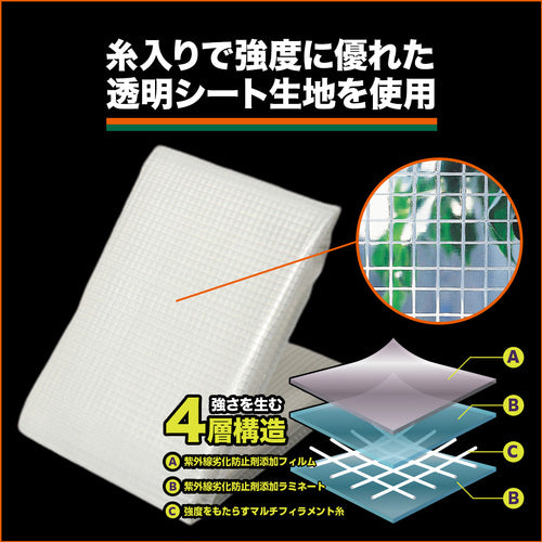 ＴＲＵＳＣＯ　パレットカバー　１１００Ｘ９００Ｘ１５００　クリア　PC-19B　1枚