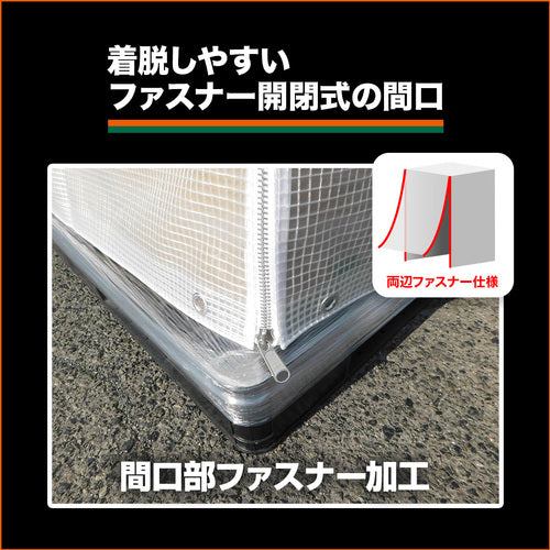 ＴＲＵＳＣＯ　パレットカバー　１１００Ｘ９００Ｘ１５００　クリア　PC-19B　1枚