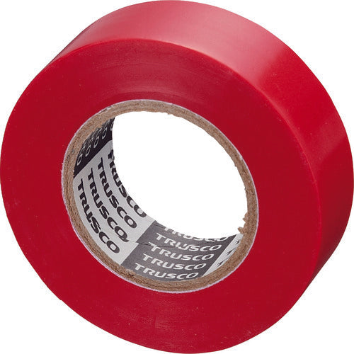 TRUSCO 탈연 타입 비닐 테이프 19mmX10m 10권 들어가는 빨강 GJ-2110 1 PK