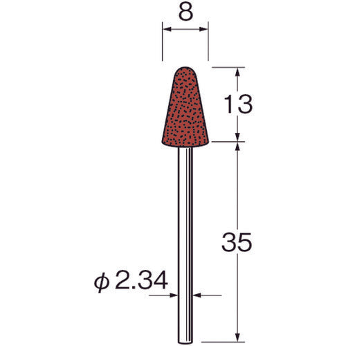 リューター　精密加工用軸付砥石Ｇ１０２１　G1021　1 袋