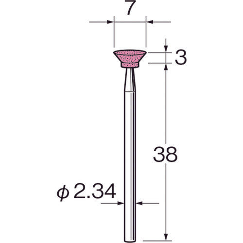 リューター　精密加工用軸付砥石Ｇ１０１６　G1016　1 袋