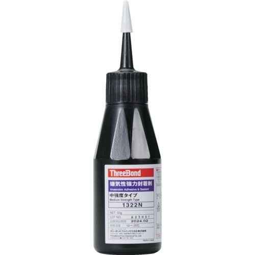 THREEBOND Anaerobic strong sealant, medium strength, fast curing type, TB1322N, 50g, red (1322NA), TB1322N, 1 bottle