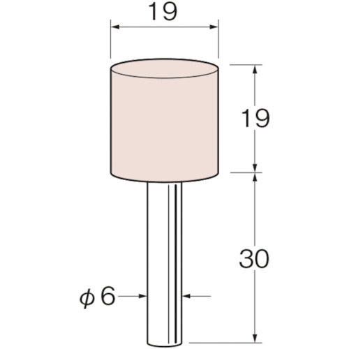リューター　軸付砥石　G6621　1 袋