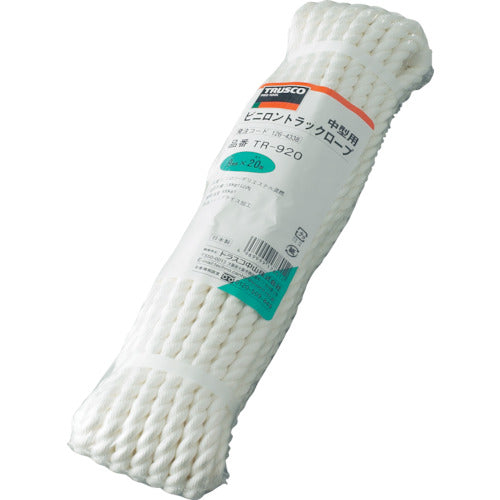 ＴＲＵＳＣＯ　ビニロントラックロープ　３つ打　線径９ｍｍＸ長さ３０ｍ　TR-930　1 巻
