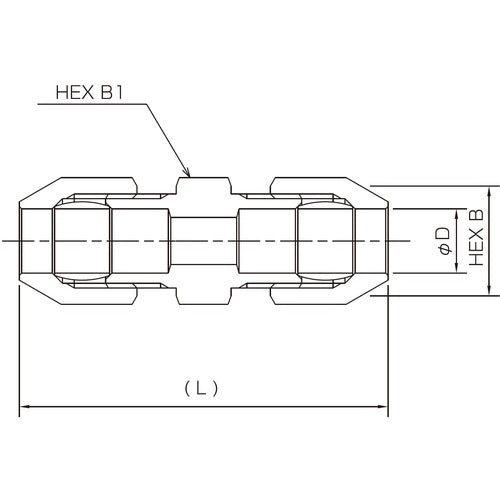 フジキン　黄銅製リングジョイント　ストレートユニオン　RF-6-R　1個